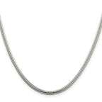 Sterling Silver 3mm Round Snake Chain