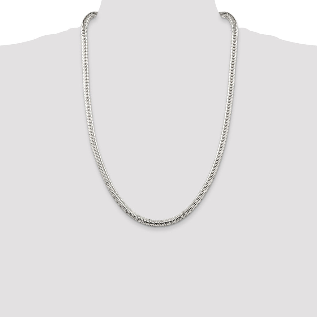 Sterling Silver 6mm Round Snake Chain