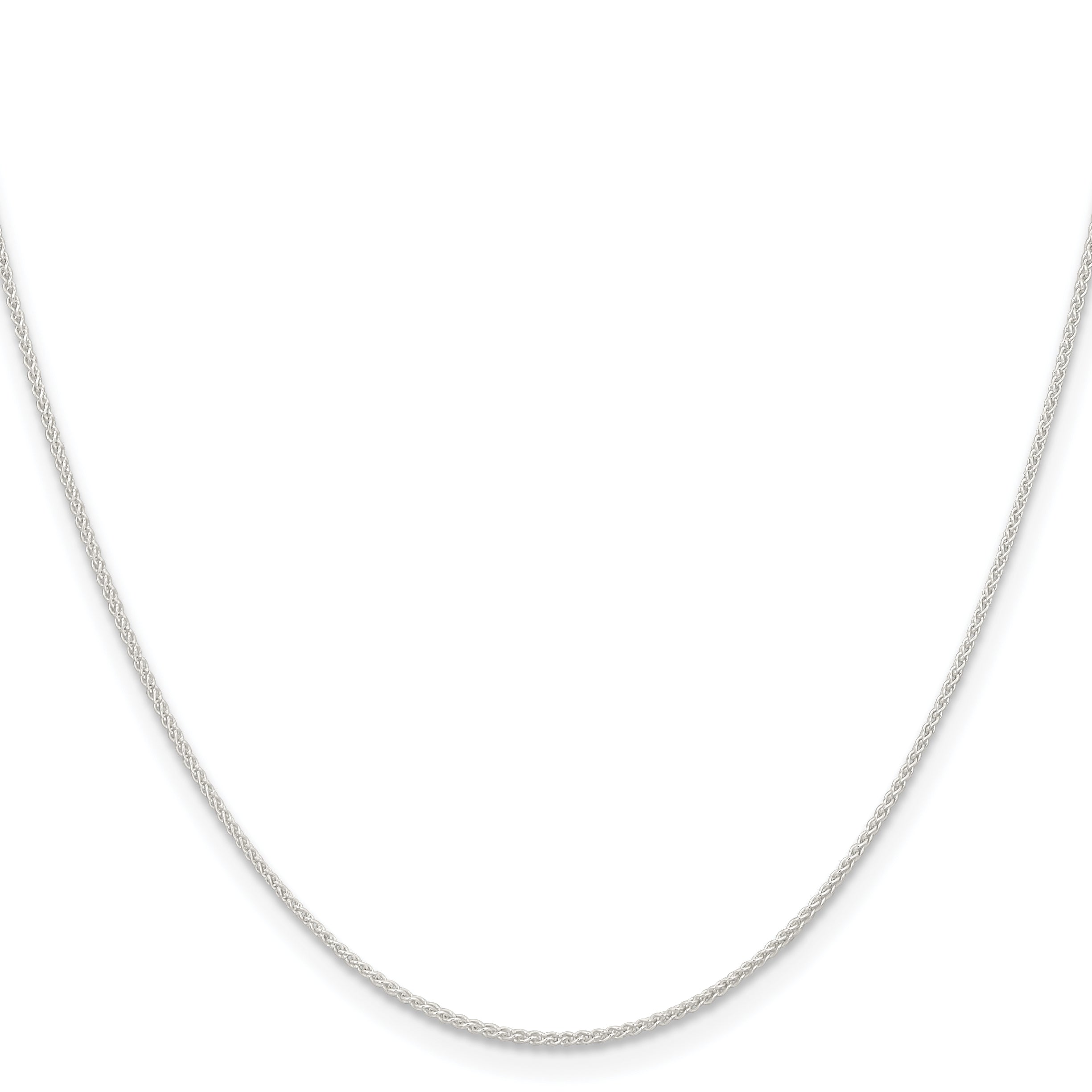 Sterling Silver Wheat Chain Necklace 1mm Secondary image