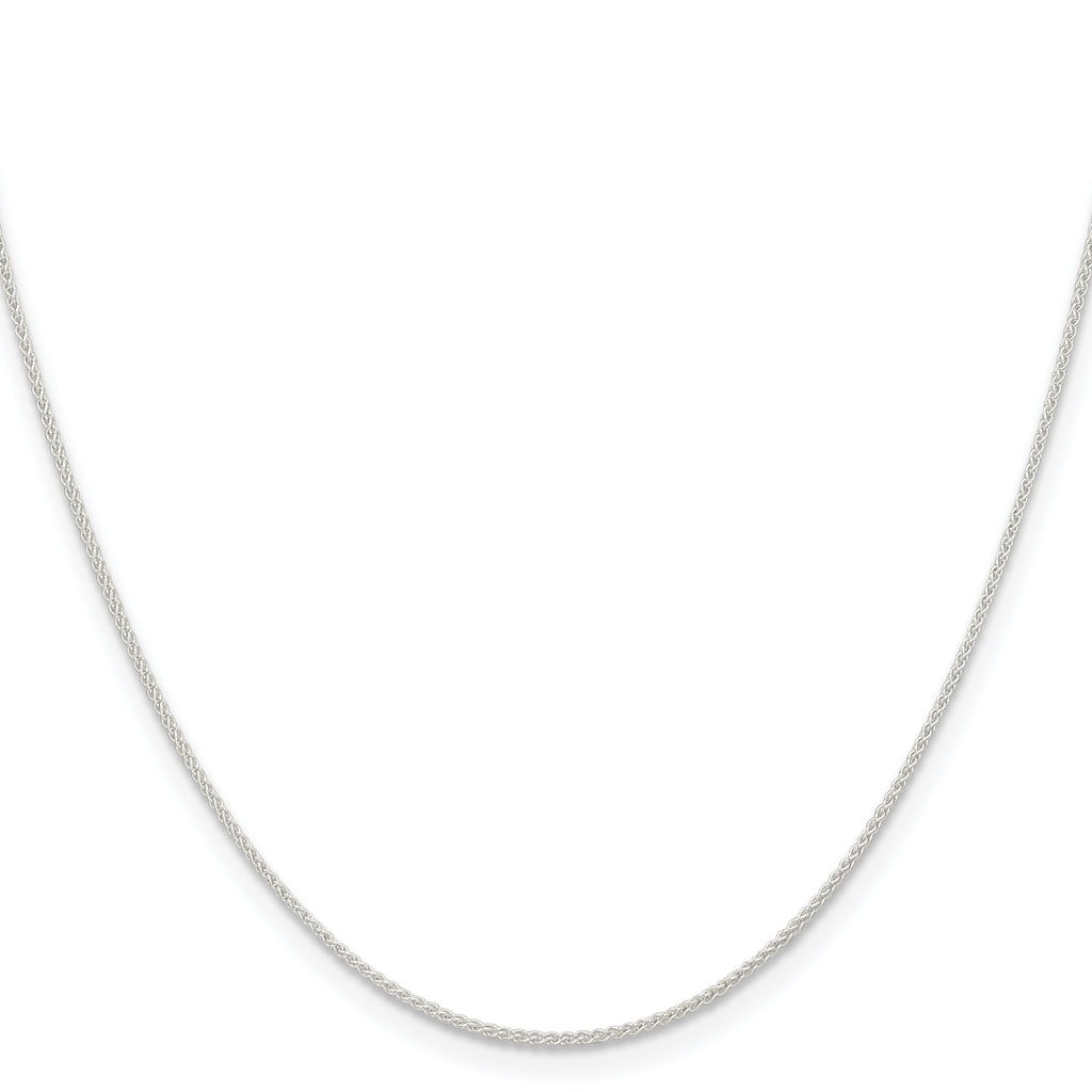 Sterling Silver Wheat Chain Necklace 1mm