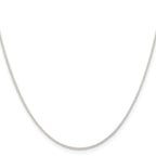 Sterling Silver Wheat Chain Necklace 1mm