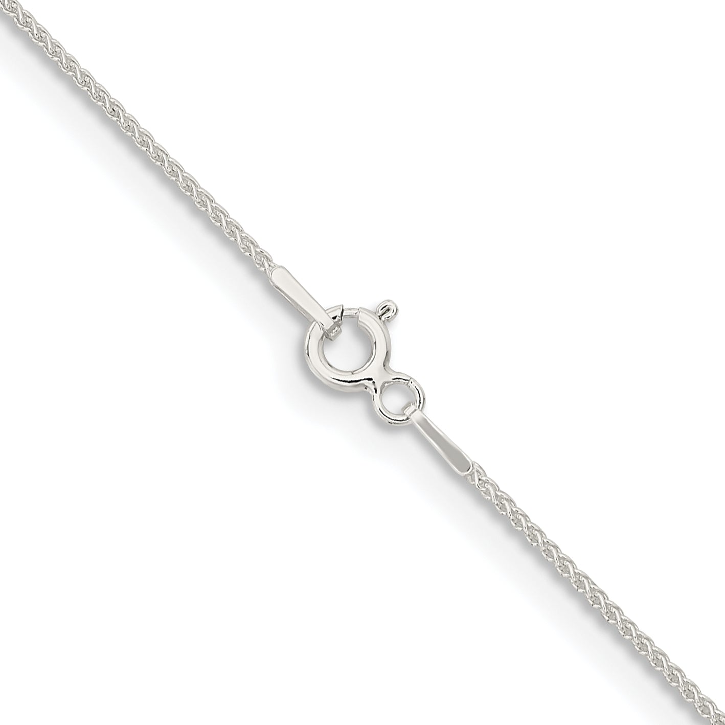 Sterling Silver Wheat Chain Necklace 1mm