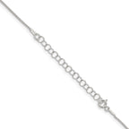 Sterling Silver 1mm Round Spiga Chain With 2 Inch Extension