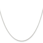 Sterling Silver Rhodium-Plated 1mm Round Spiga Chain