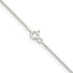 Sterling Silver Rhodium-Plated 1mm Round Spiga Chain