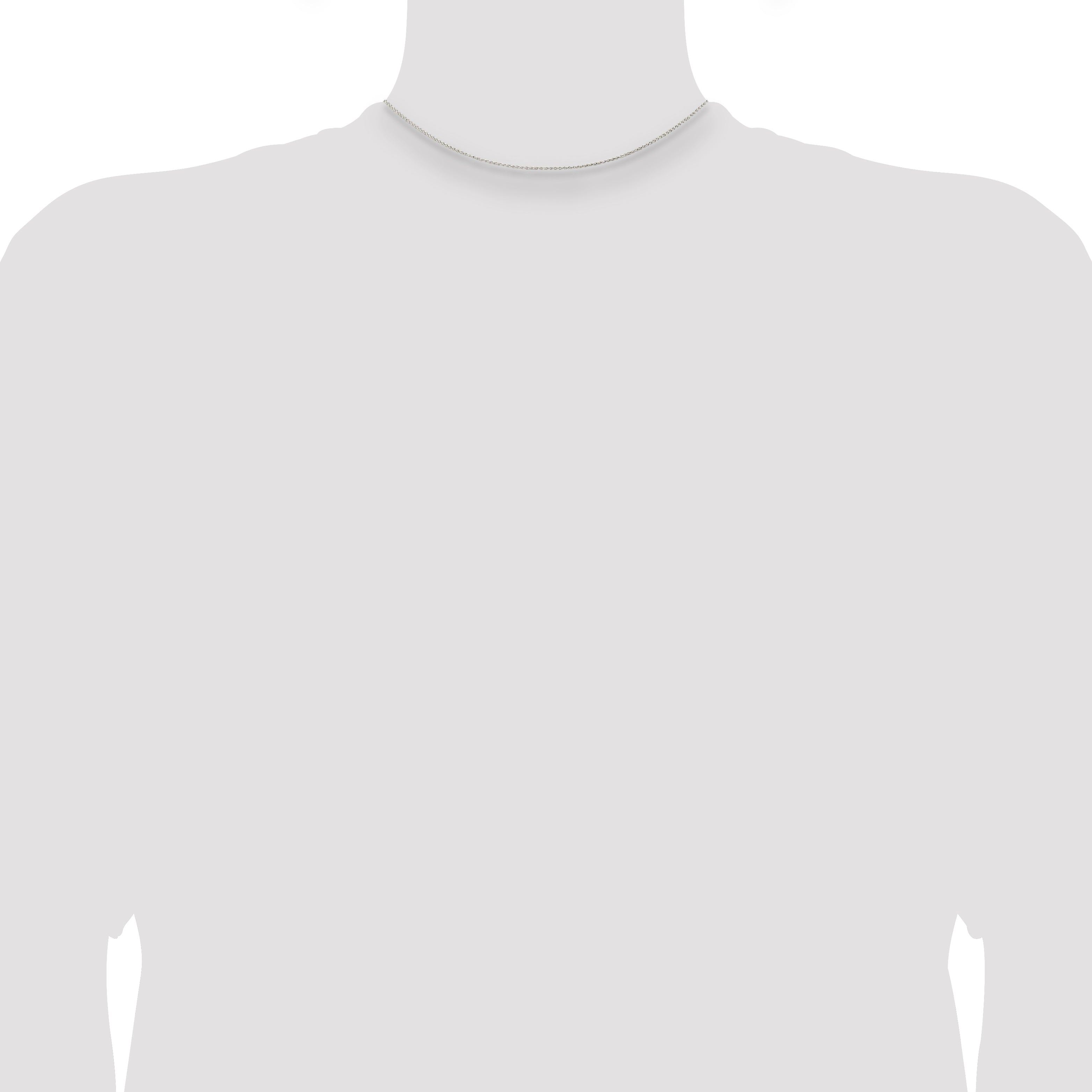 Sterling Silver Rhodium-plated 1mm Round Spiga Chain