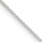 Sterling Silver 1mm Round Spiga Chain With 2 Inch Extension