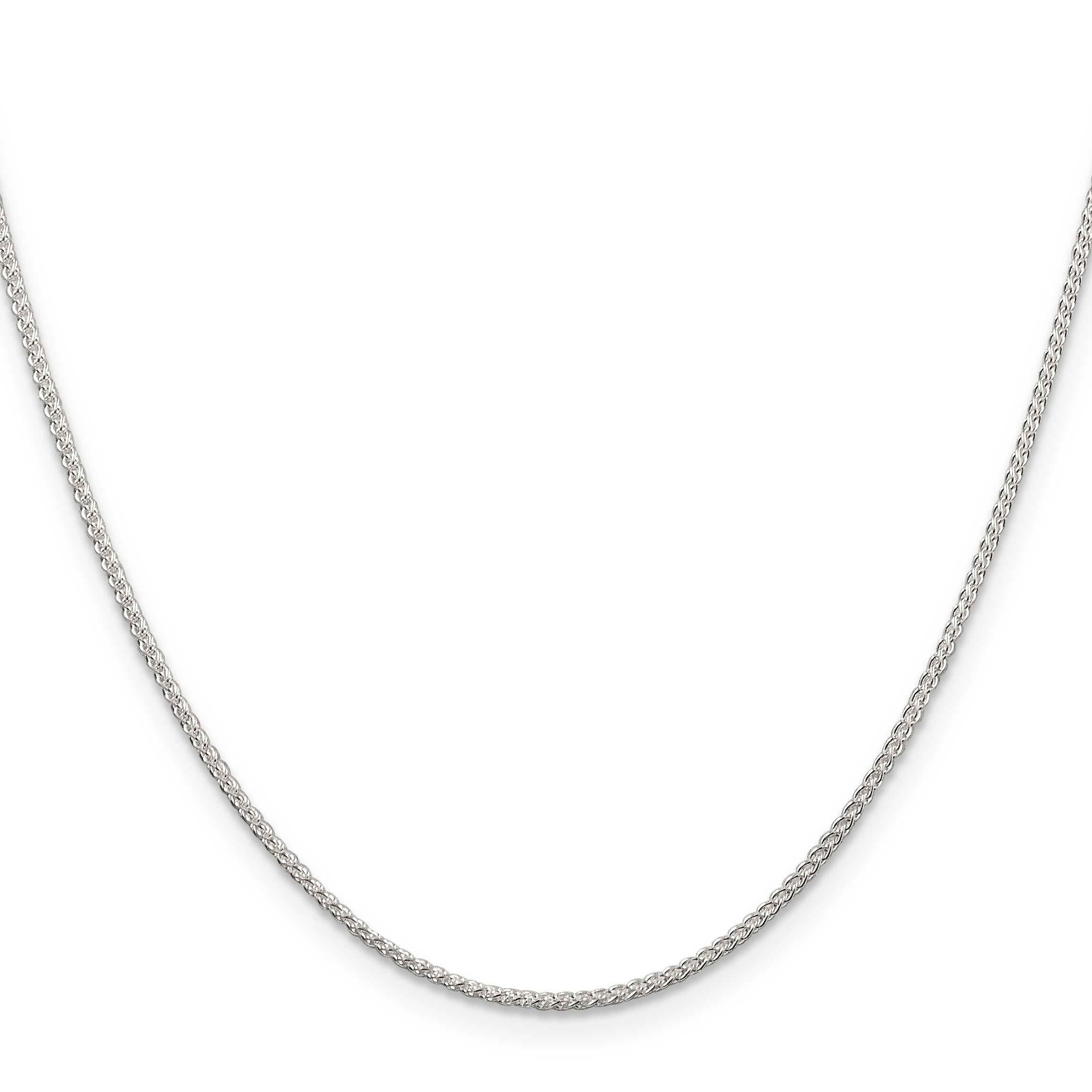 Sterling Silver Wheat Chain Necklace 1.25mm Secondary image