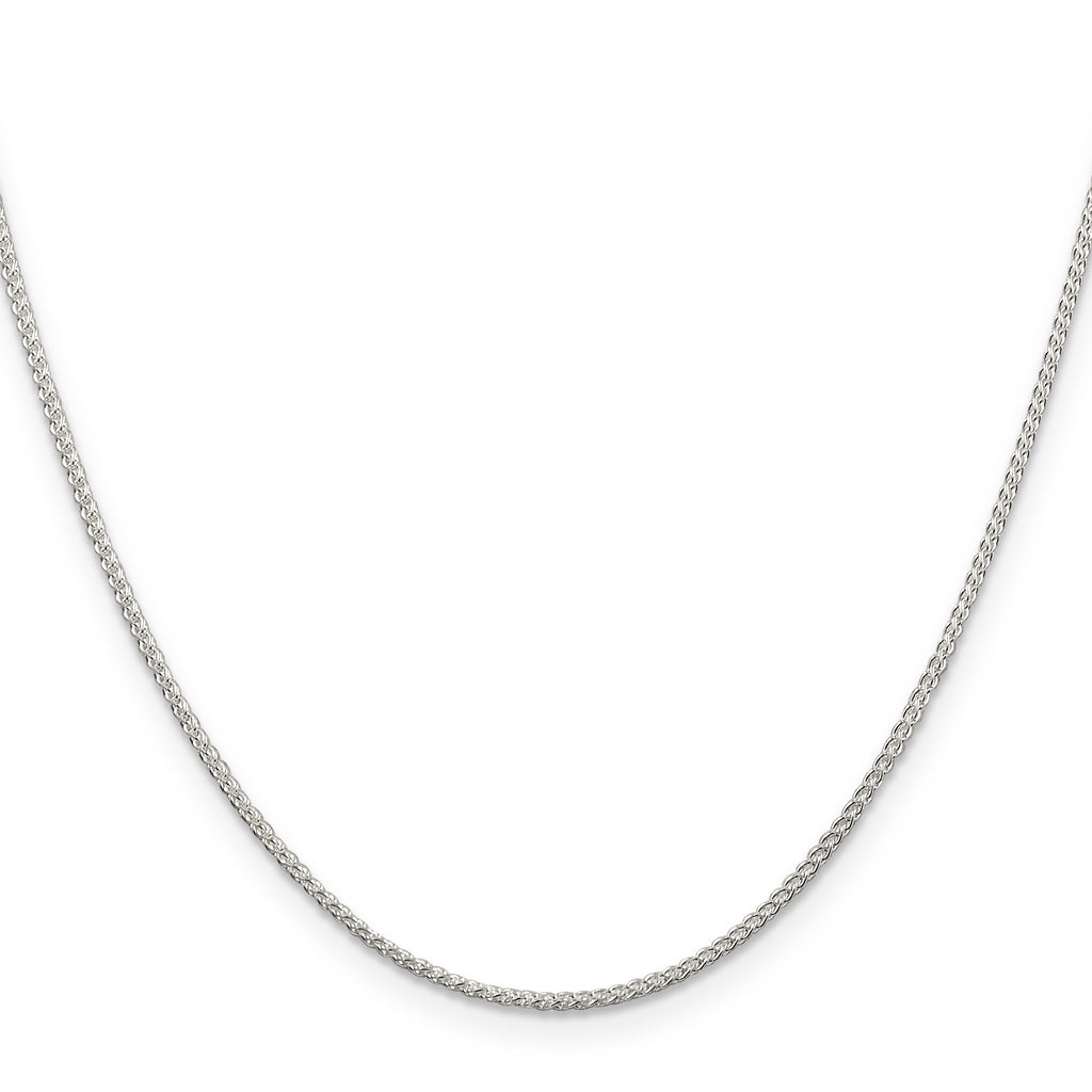 Sterling Silver Wheat Chain Necklace 1.25mm