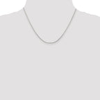 Sterling Silver 1.25mm Round Spiga Chain With 2 Inch Extension
