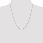 Sterling Silver 1.25mm Round Spiga Chain With 2 Inch Extension