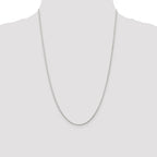 Sterling Silver 1.25mm Round Spiga Chain Anklet