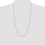 Sterling Silver 1.25mm Round Spiga Chain Anklet