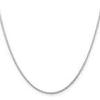 Sterling Silver Rhodium-Plated Wheat Chain Necklace 1.25mm