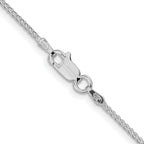 Sterling Silver Rhodium-Plated 1.25mm Round Spiga Chain
