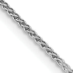 Sterling Silver Rhodium-Plated 1.25mm Round Spiga Chain