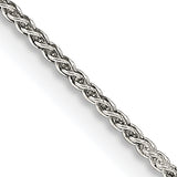 Spiga Wheat Chain in Sterling Silver, 1.25mm