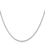 Sterling Silver 1.5mm wtih 2 inch ext. Round Spiga Chain
