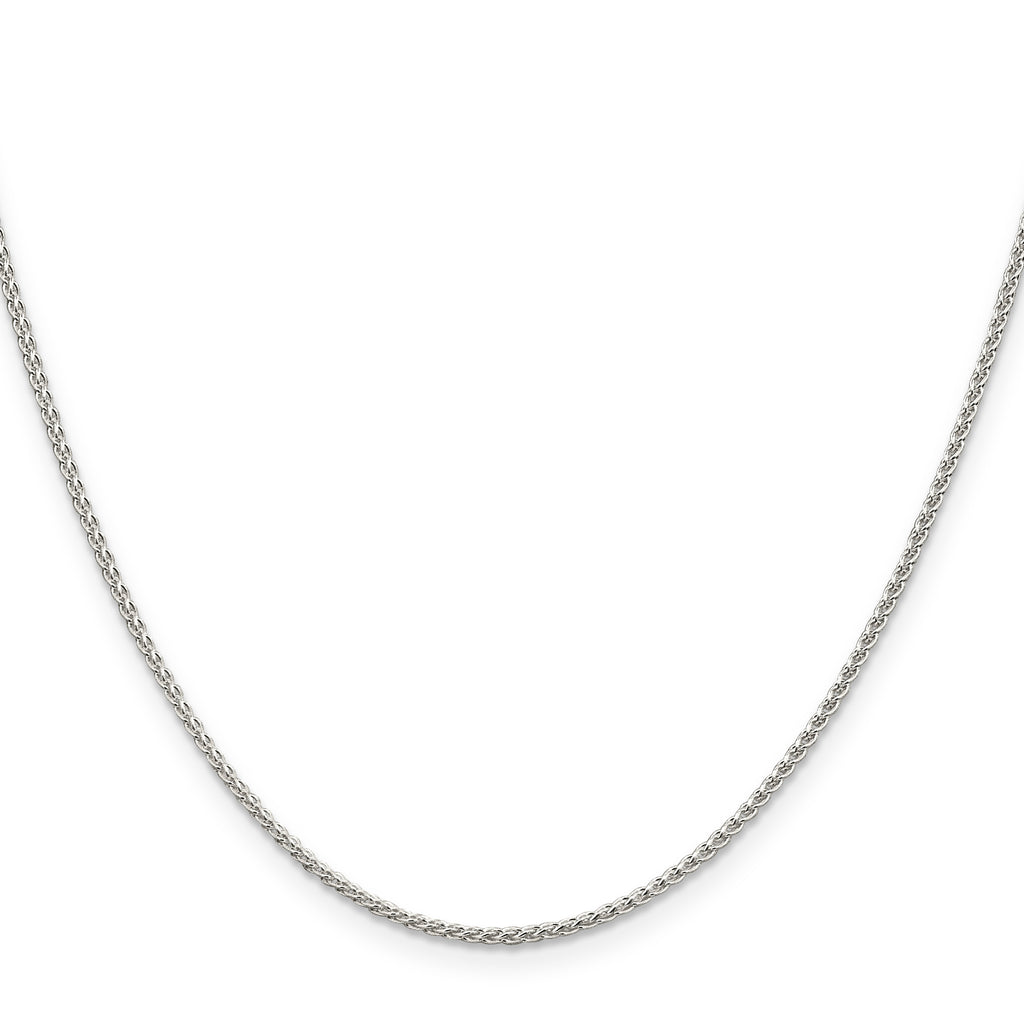 Sterling Silver 1.5mm Round Spiga Chain Anklet