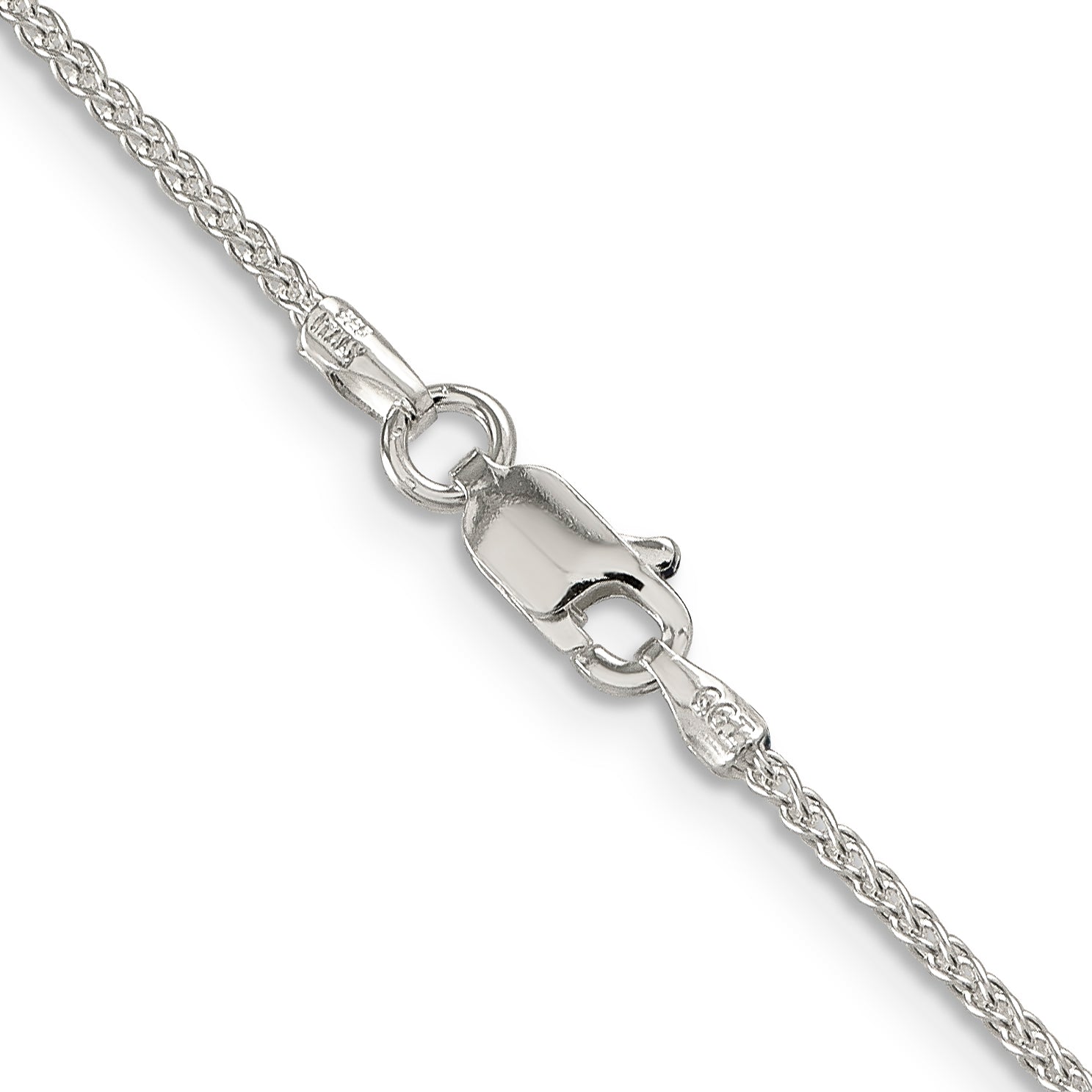 Sterling Silver Wheat Chain Necklace 1.5mm
