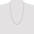Sterling Silver 1.5mm Round Spiga Chain Anklet