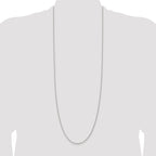 Sterling Silver 1.5mm Round Spiga Chain Anklet