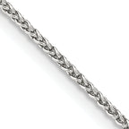 Sterling Silver 1.5mm Round Spiga Chain Anklet