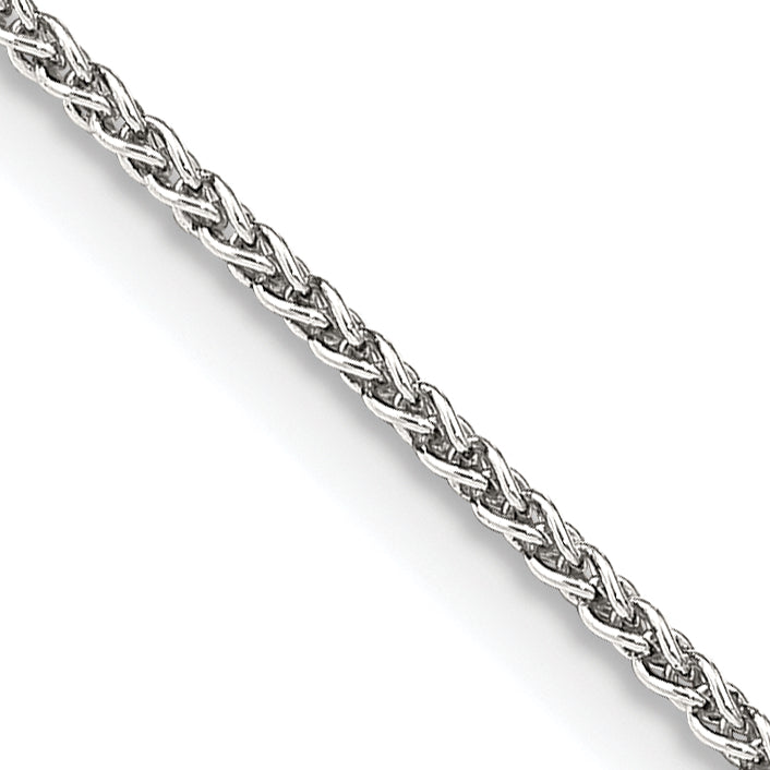 Sterling Silver 1.5mm Round Spiga Chain Anklet
