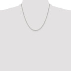 Sterling Silver Rhodium-Plated 1.5mm Round Spiga Chain