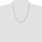 Sterling Silver Rhodium-Plated 1.5mm Round Spiga Chain