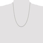 Sterling Silver Rhodium-Plated 1.5mm Round Spiga Chain
