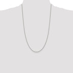Sterling Silver Rhodium-Plated 1.5mm Round Spiga Chain