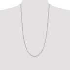 Sterling Silver Rhodium-Plated 1.5mm Round Spiga Chain