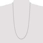 Sterling Silver Rhodium-Plated 1.5mm Round Spiga Chain