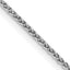 Sterling Silver Rhodium-Plated 1.5mm Round Spiga Chain