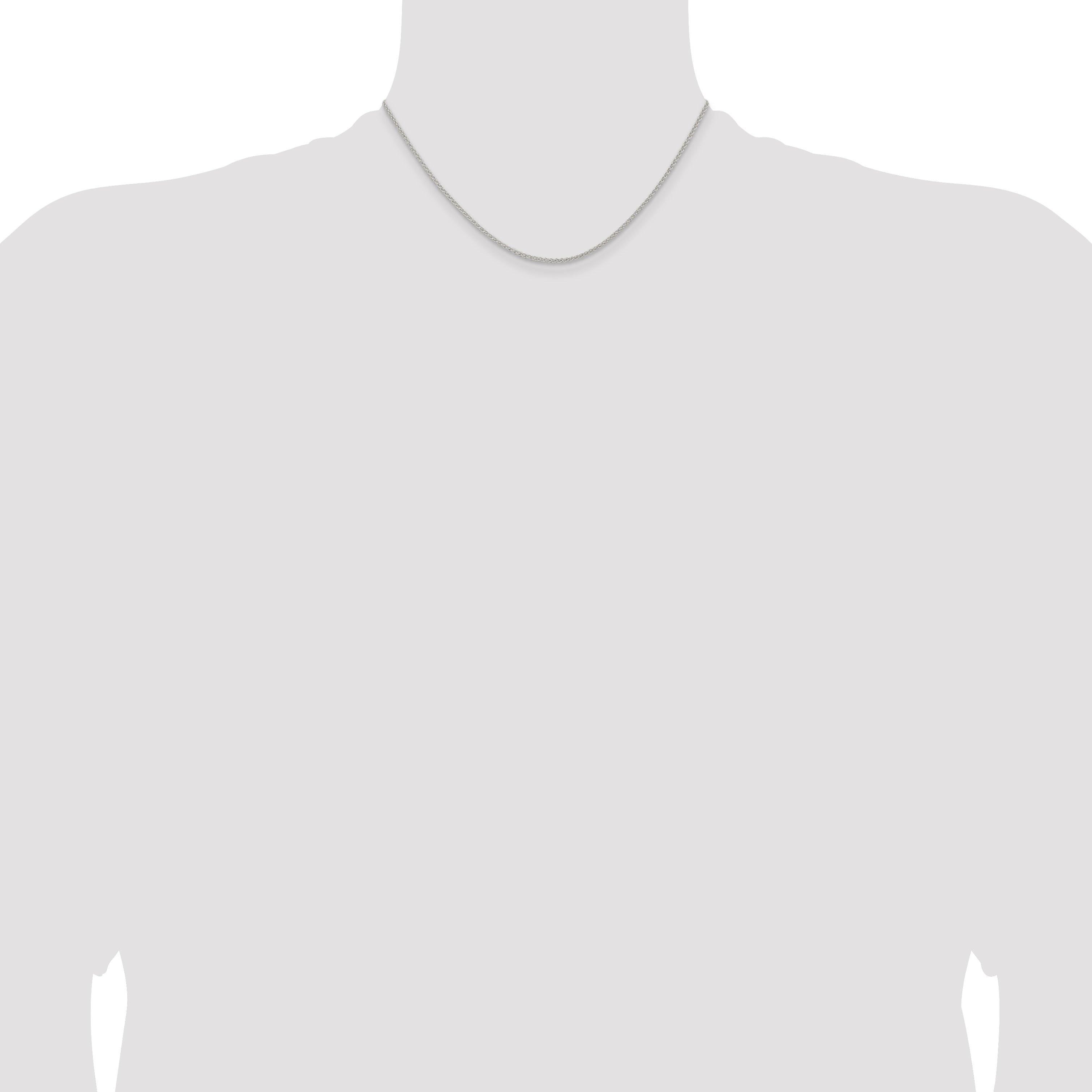 Sterling Silver 1.6mm Round Spiga Chain