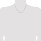 Sterling Silver 1.6mm Round Spiga Chain With 2 Inch Extension