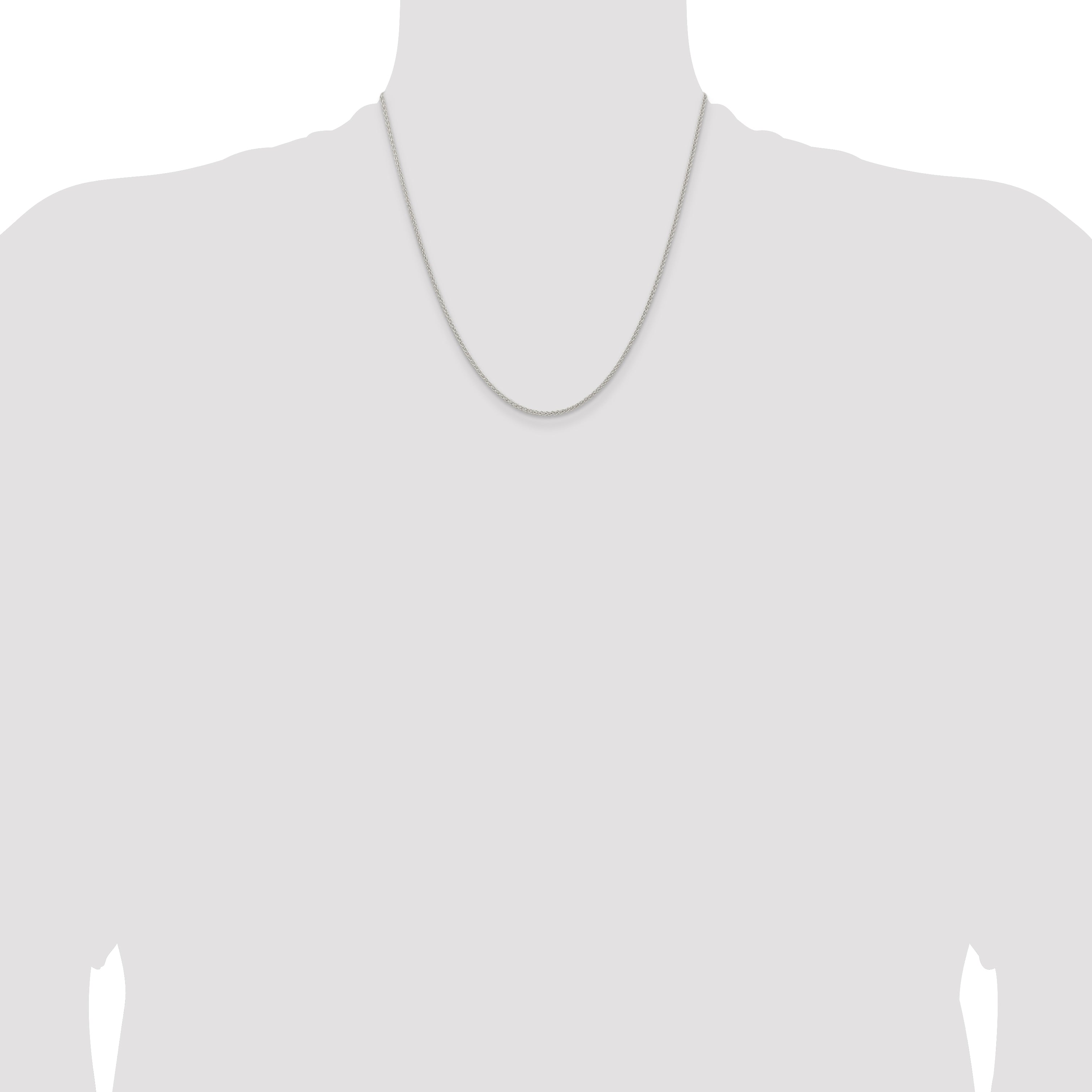 Sterling Silver 1.6mm Round Spiga Chain