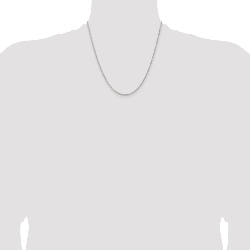 Sterling Silver 1.6mm Round Spiga Chain
