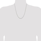 Sterling Silver 1.6mm Round Spiga Chain With 2 Inch Extension