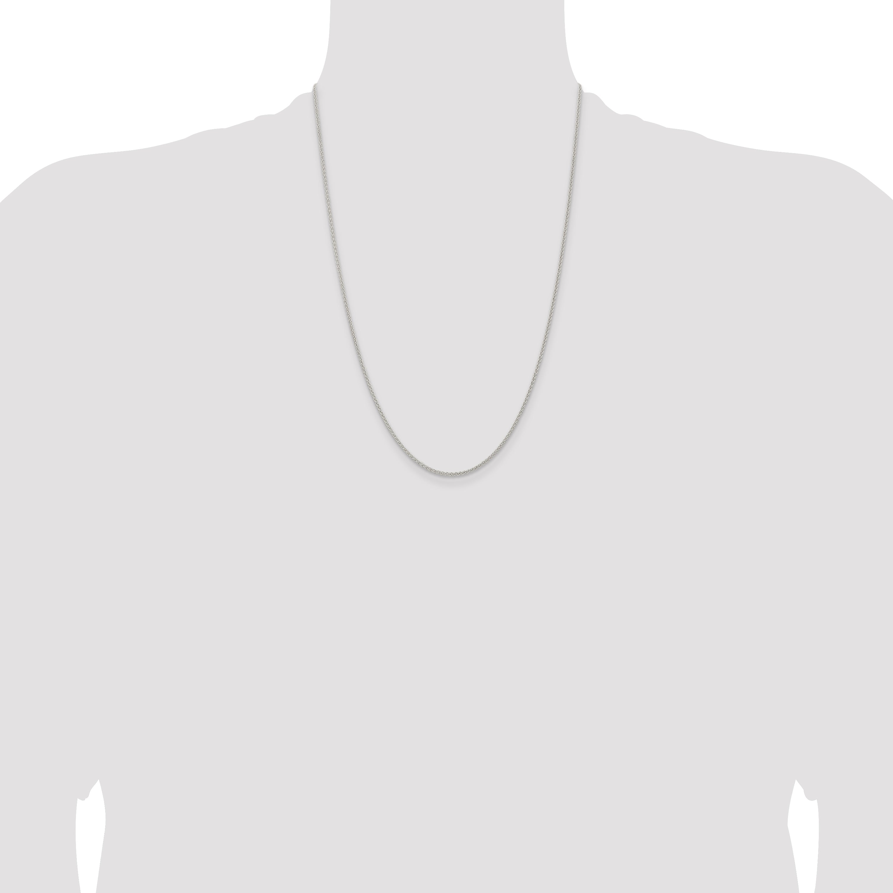 Sterling Silver 1.6mm Round Spiga Chain