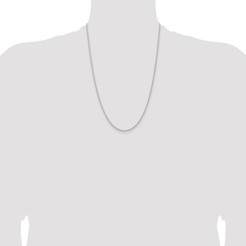 Sterling Silver 1.6mm Round Spiga Chain