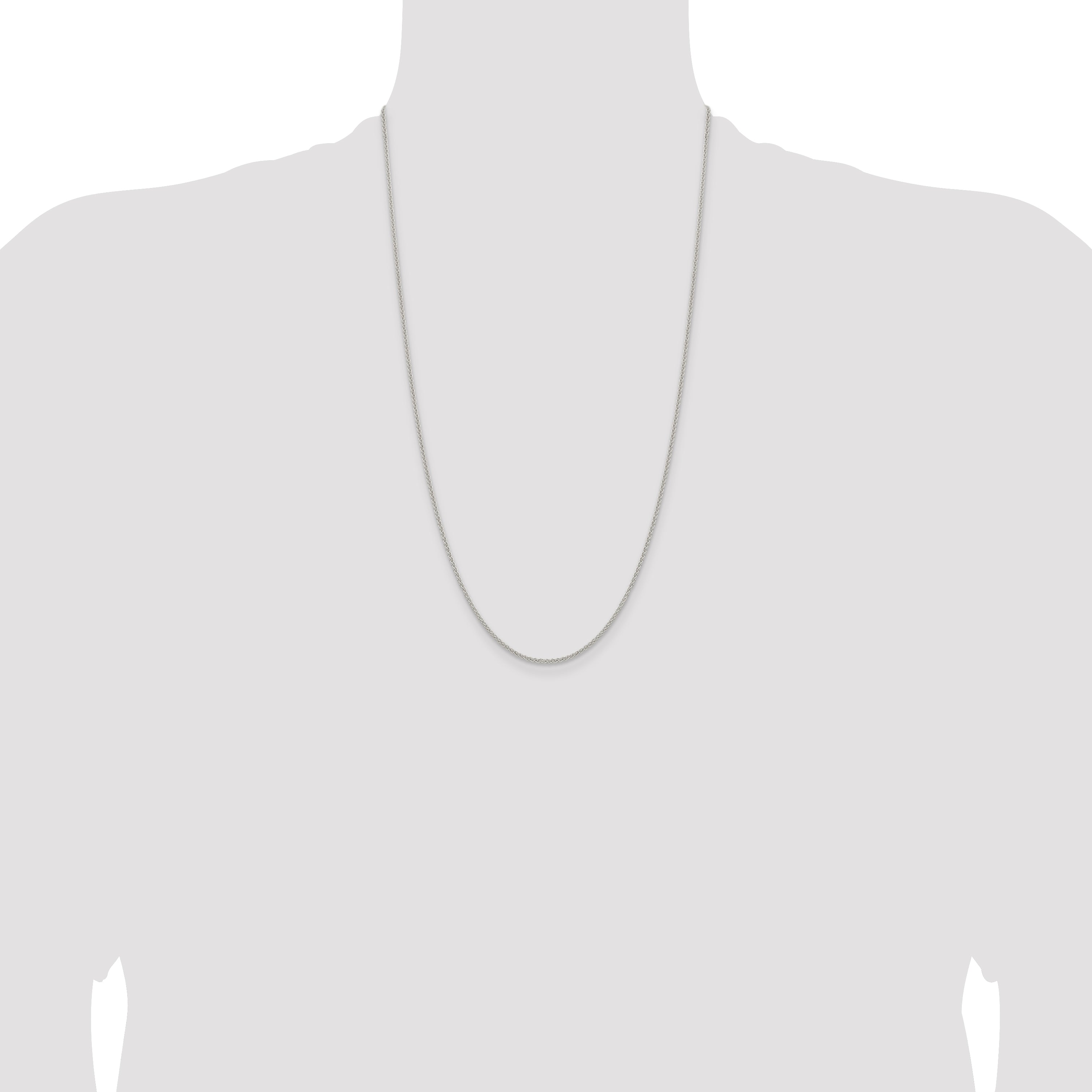 Sterling Silver 1.6mm Round Spiga Chain