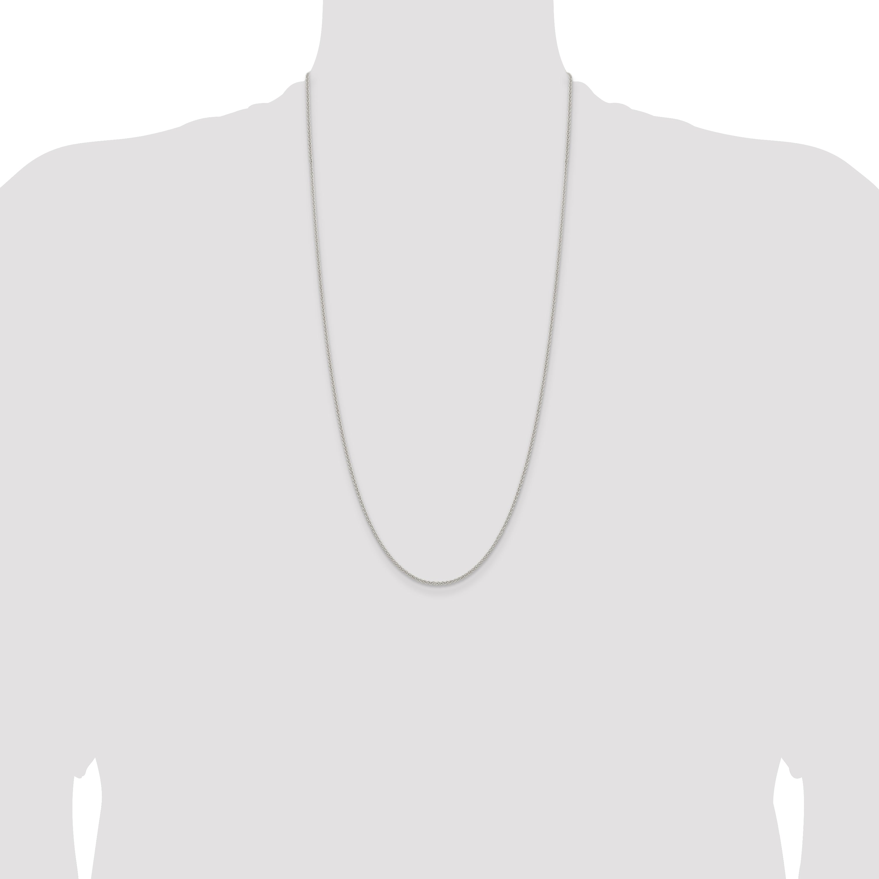 Sterling Silver 1.6mm Round Spiga Chain