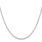 Sterling Silver Rhodium-Plated Wheat Chain Necklace 1.6mm