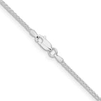 Sterling Silver Rhodium-Plated 1.6mm Round Spiga Chain