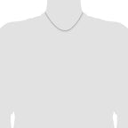 Sterling Silver Rhodium-Plated Wheat Chain Necklace 1.6mm