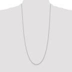 Sterling Silver Rhodium-Plated 1.6mm Round Spiga Chain