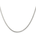 Sterling Silver 1.75mm Round Spiga Chain With 2 Inch Extension