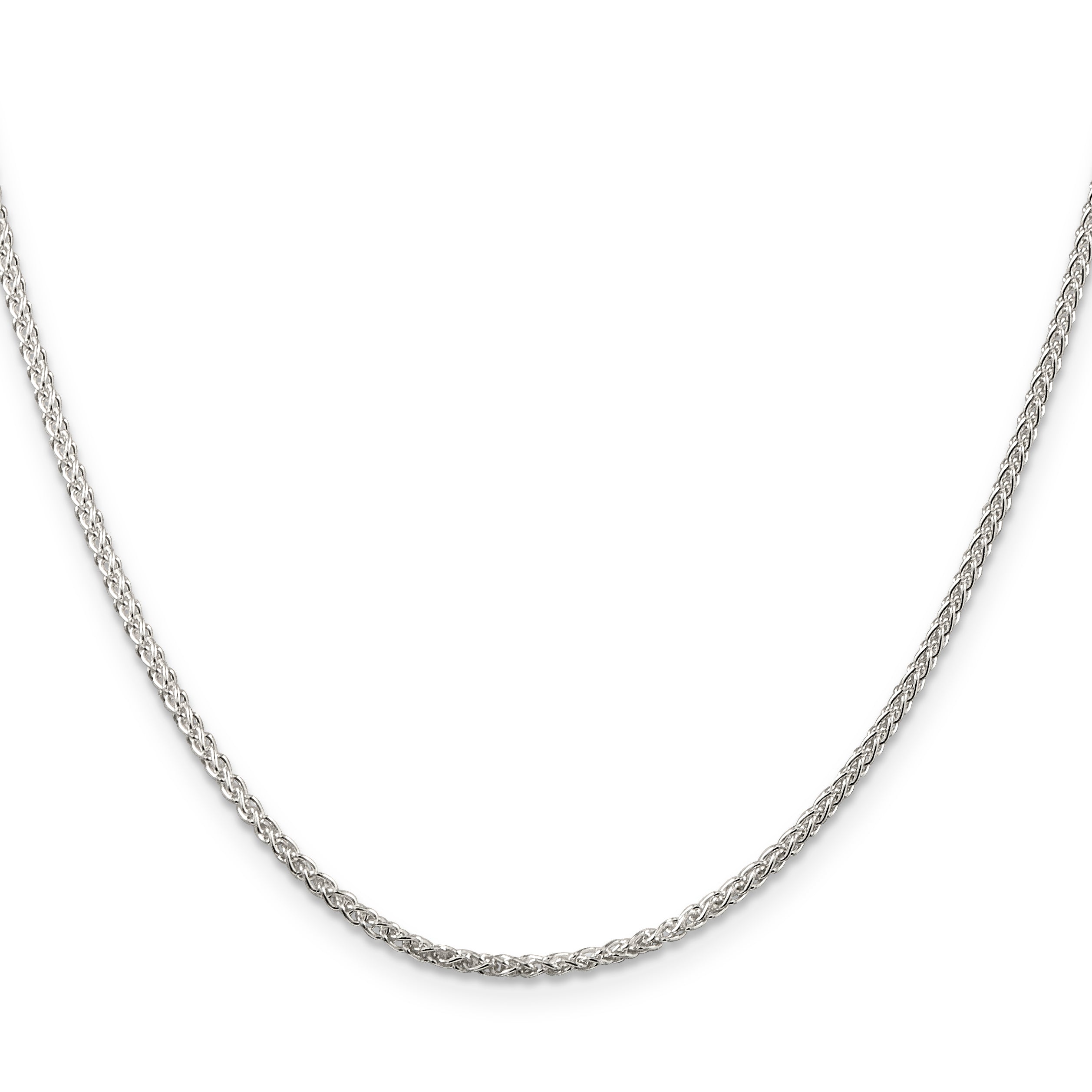 Sterling Silver Wheat Chain Necklace 1.75mm Secondary image